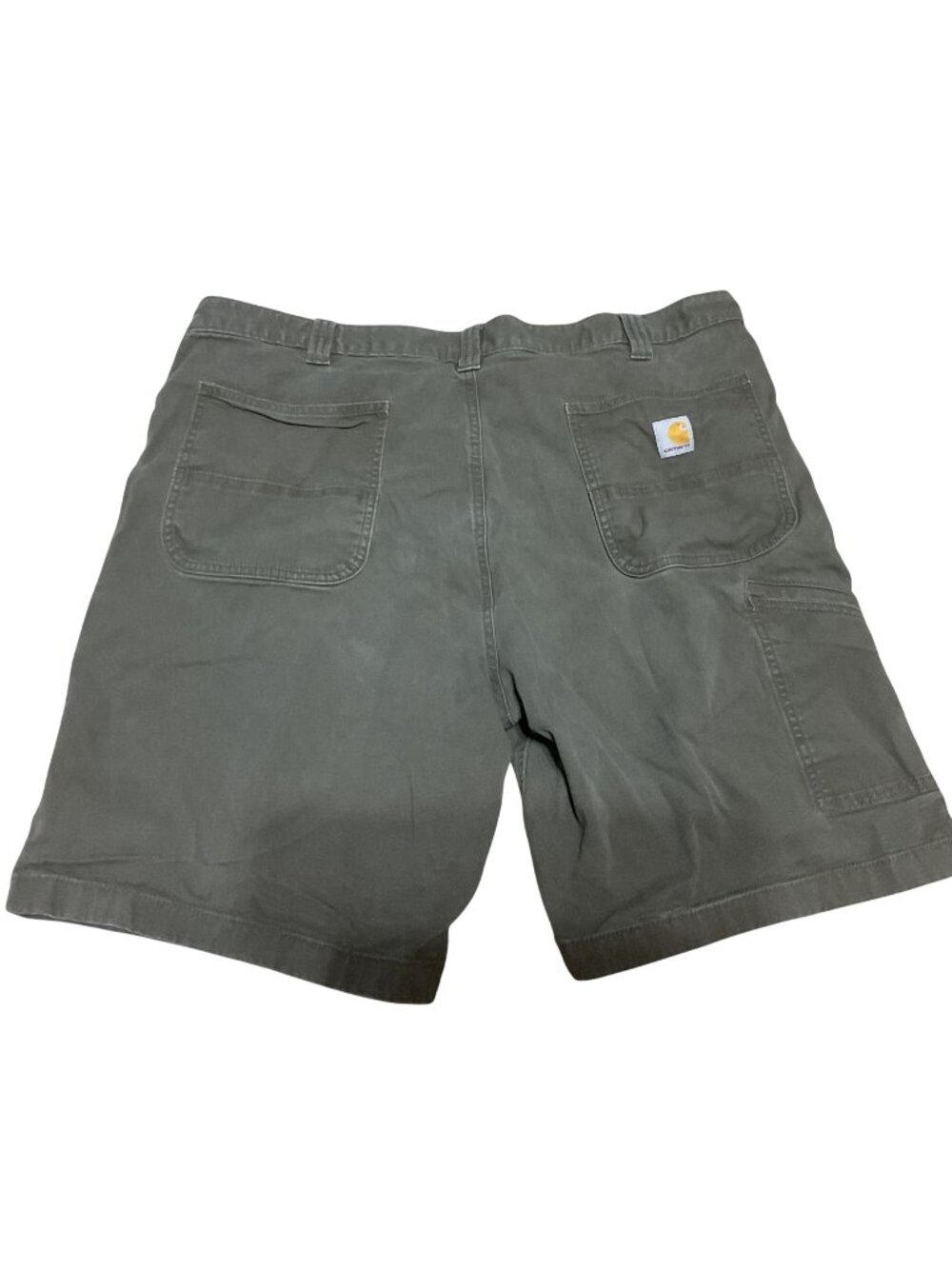 Carhartt Relaxed Fit Shorts Sz 42 Green Khaki Rugged Flex Workwear Phone Pocket